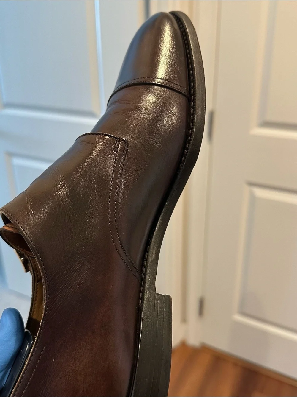 Suit Supply Men's Double Monk Strap Leather Shoes